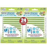 SANI 360° Sani Sticks Drain Cleaner and Deodorizer, Enzyme Pipe Cleaners, Eliminate Odors, Preven...