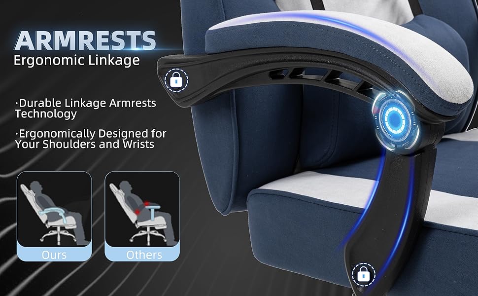 Gaming Chair with Pocket Spring Cushion
