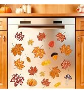 AnyDesign 21 Pcs Fall Thanksgiving Dishwasher Magnets Autumn Maple Leaves Pumpkin Kitchen Magneti...