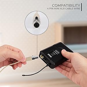 In Ear Back Electric Microphone - Portable Omnidirectional Wired Headset Pro Voice Audio Condenser