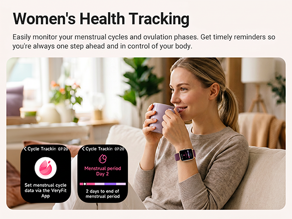 smart watch with menstrual cycling