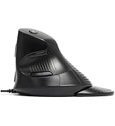 DeLUX Wired Vertical Ergonomic Mouse, with 6 Programmable Buttons, 4200DPI, Removable Palm Rest, ...