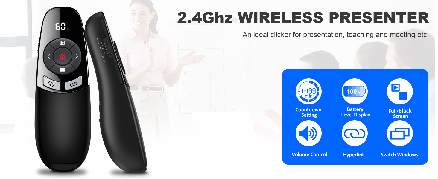 Presentation clicker usb c