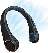 CIVPOWER Neck Fan: Portable Personal Neck Cooling Rechargeable Bladeless Fan - Hands Free 3 Speed...