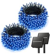 Brightown Solar String Lights Outdoor, 2 Pack Total 80FT 200 LED Solar Powered String Lights Wate...