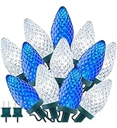 Brightown C9 LED Christmas String Lights, 2 Pack Total 132ft 200LED Outdoor Lights String, Plug-i...