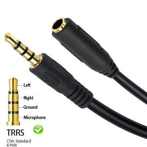 3.5mm trrs splitter cable 