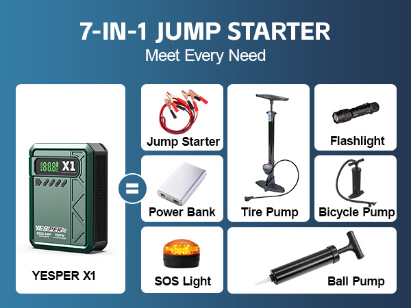 car starter jump box with air compressor