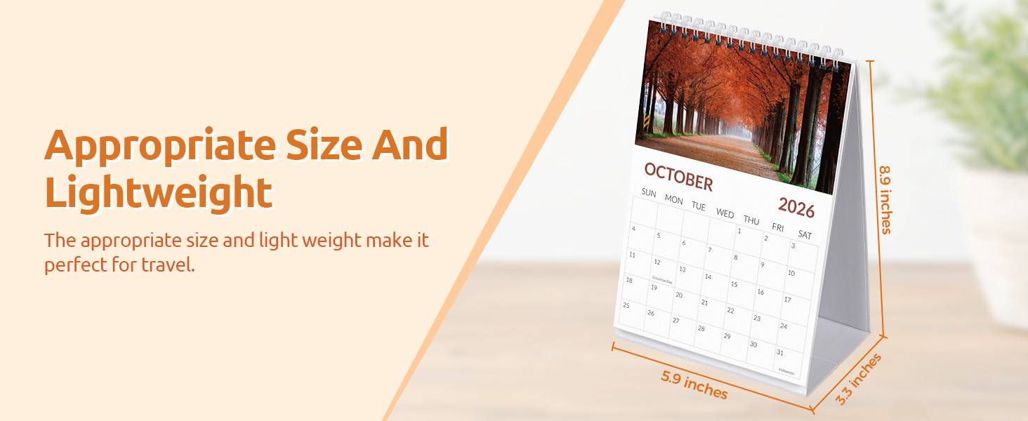 Large Desk Calendar 2026