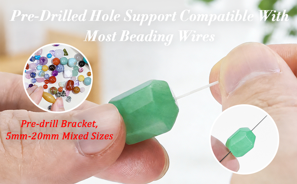 Pre-Drilled 1mm Hole Support Compatible With Most Beading Wires