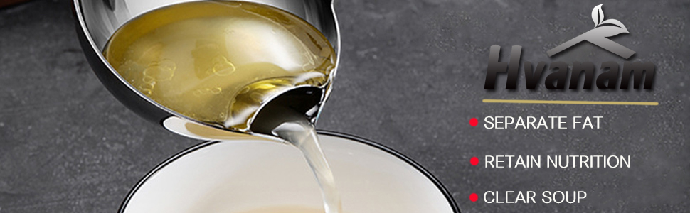 Stainless Steel Soup Ladle With Oil Separator a+1