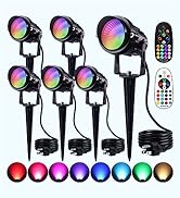 6 Pack Color Changing Landscape Lights