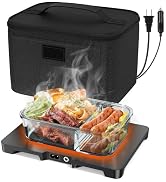 DDHTSAL Electric Lunch Box Food Heater - 12V/24V/110V 3-in-1 Portable Oven Car Food Warmer, Mini ...