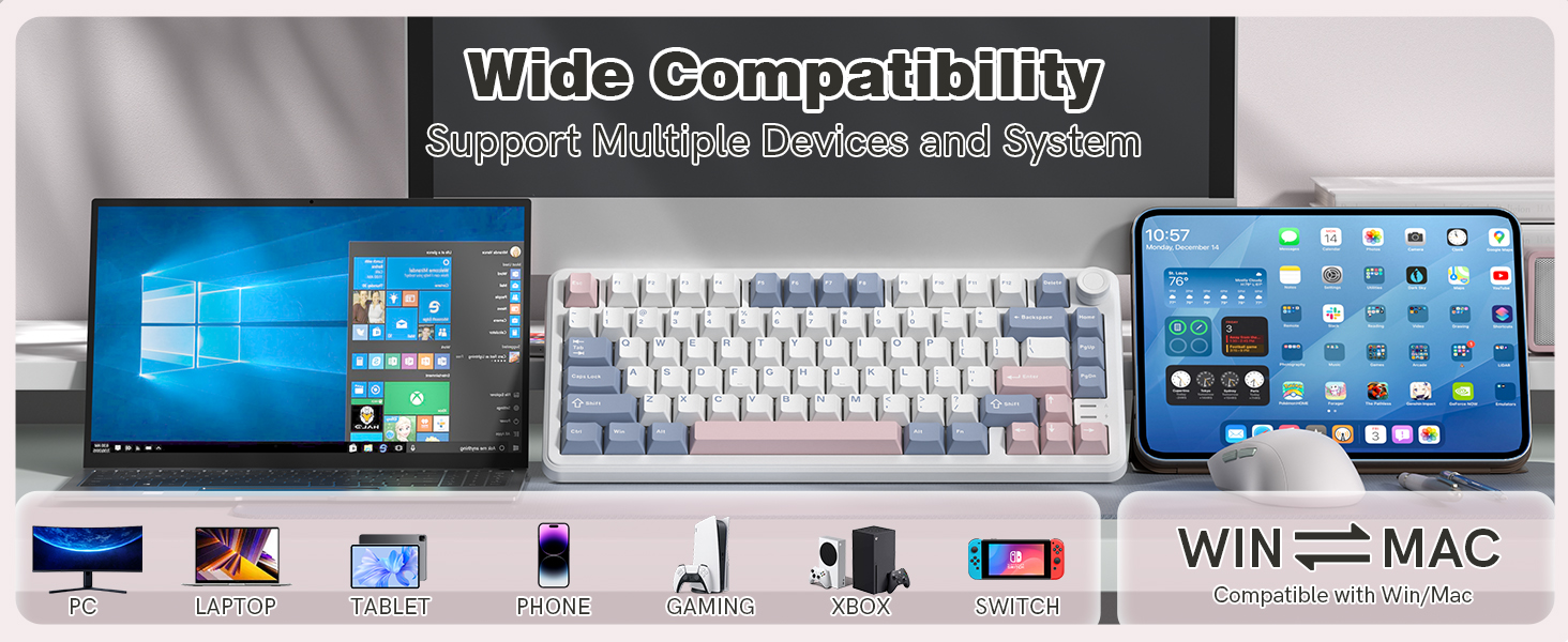 L75 keyboard support multiple devices and system