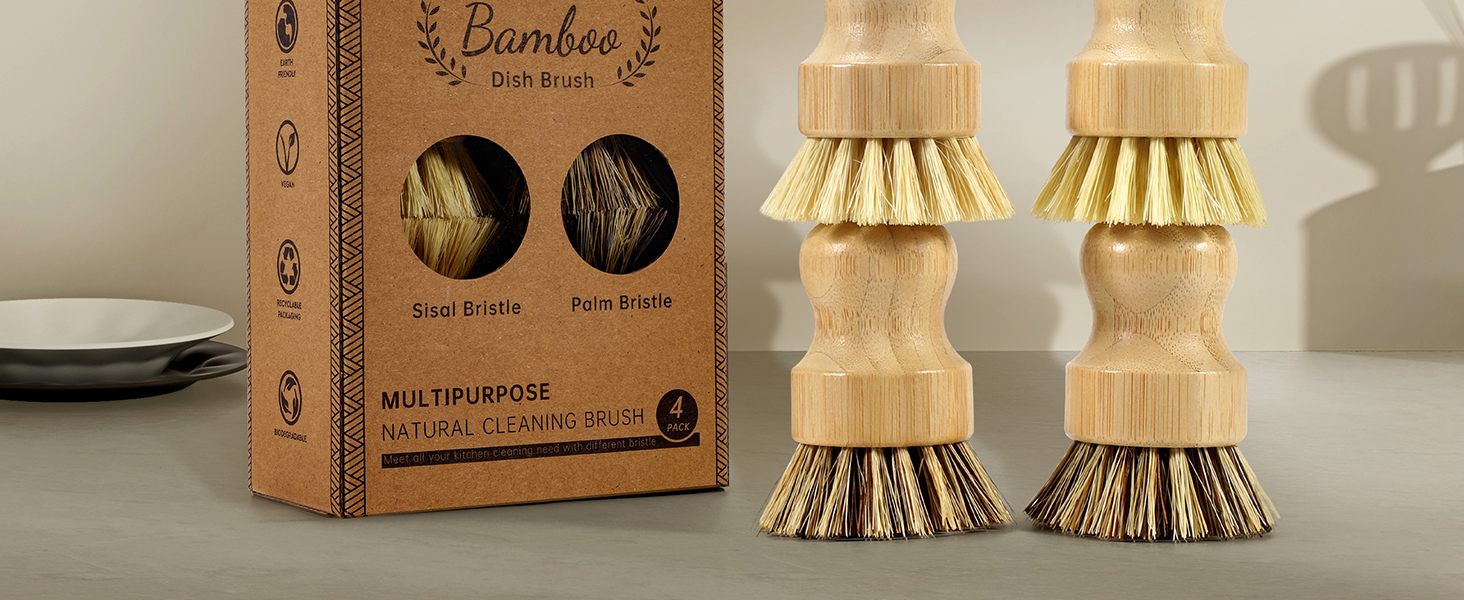 Natural cleaning brush