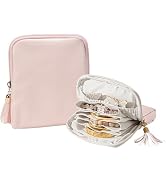 shunmei Mini Travel Jewelry Bag, Small Travel Jewelry Case, Portable Leather Jewelry Pouches for ...