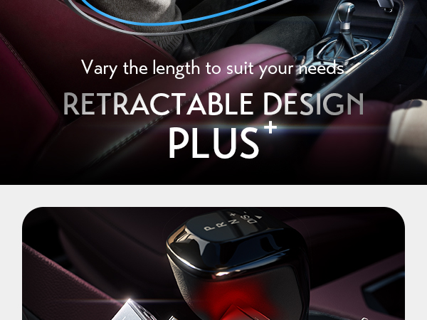 Retractable car charger usb c