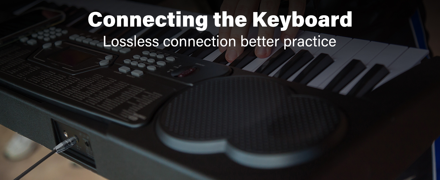 keyboard,practice,1/8 inch Female TRS to 6.35mm Male TRS Stereo Audio Extension Cable