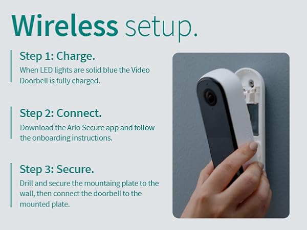 wireless set-up for the video doorbell easy and simple set-up