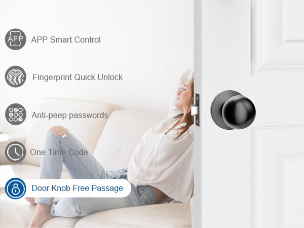 Keypad door lock with handle