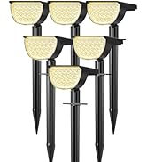 GKGG Solar Lights Outdoor Waterproof IP65, 76 LED 3 Lighting Modes Solar Spot Lights Outdoor Yard...