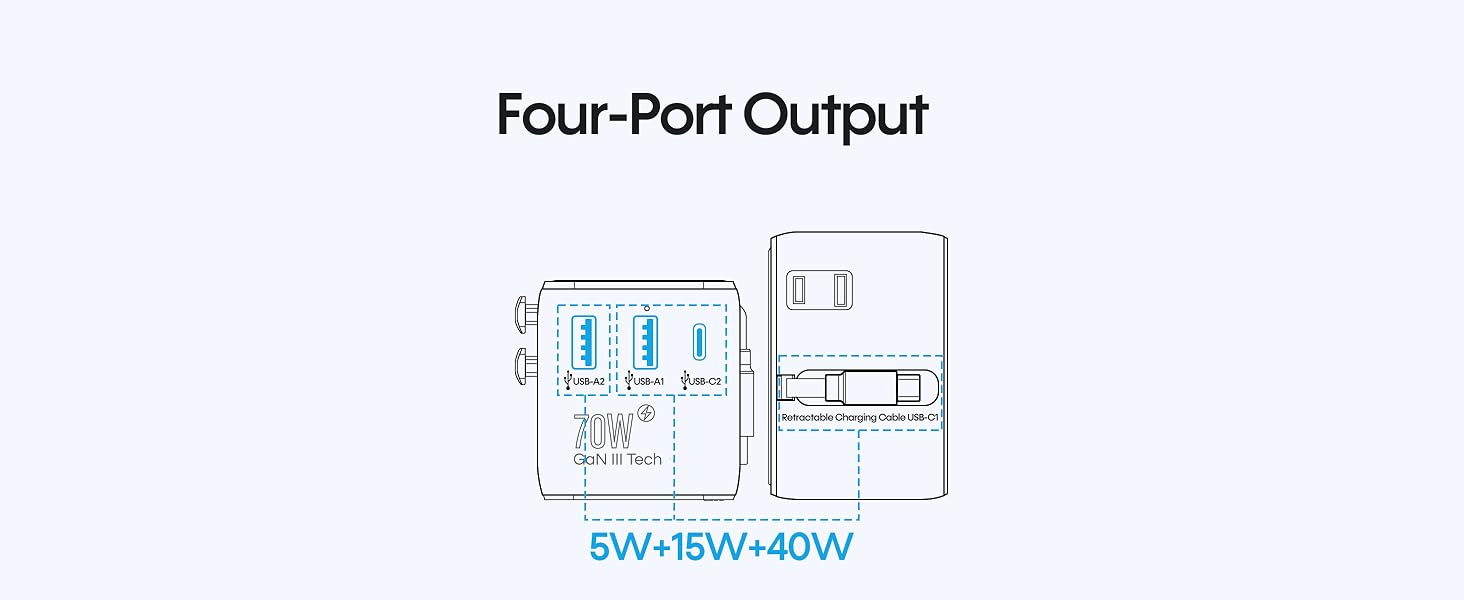 70w travel charger