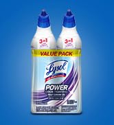 Lysol Power + Odor Fighting Toilet Bowl Cleaner Gel, For Cleaning and Disinfecting, Stain Removal...