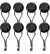 LOVIMAG Magnetic Hooks Heavy Duty, Strong Swivel Magnet Hooks for Hanging, 60lbs Black Magnetic H...