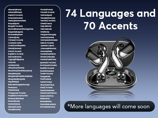 74 Languages and 70 Accents