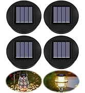 Akynite 4 Pack Solar Light Replacement Top, Top Size 3.15 inch | Bottom Size 2.87 inch, 1.2V 600m...