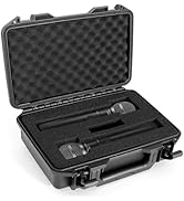 TORIBIO Wireless Microphone Case, Hard Carrying Case with Customizable Foam, Portable Storage Cas...
