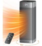 GAIATOP Space Heaters for Indoor Use, 1500W Portable Electric Heater, Quiet PTC Ceramic Heat with...
