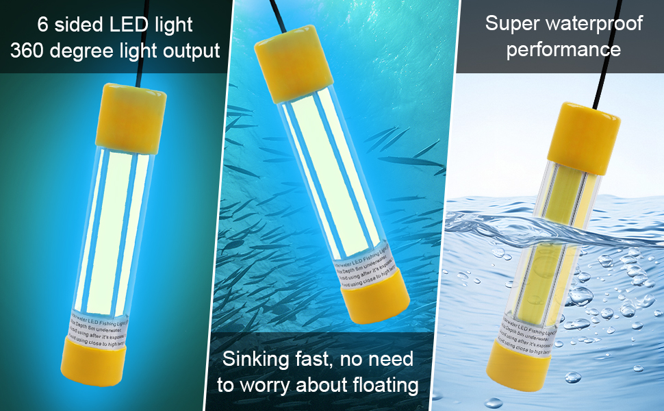 Super Bright Shaddock Fishing 20W LED Underwater Deep Drop Blue Light at Night