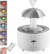 Humidifier for Bedroom, 7-Colors Led Rotating Umbrella Waterfal Humidifier with Water Droplet, 30...