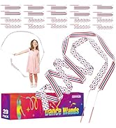 HAPMARS 20 Pack Ribbon Dancer Wands for Patriotic Party Favors Supplies, Dancing Ribbon Stars and...