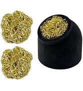 Kaisiking Soldering Iron Tip Cleaner 3Pcs Soft Coiled Brass Tip Cleaner with Silicone Holder Non-...