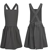 XLSXEXCL Kids Pinafore Apron, Cross Back Apron, Japanese Style Bib Aprons Home Clothes