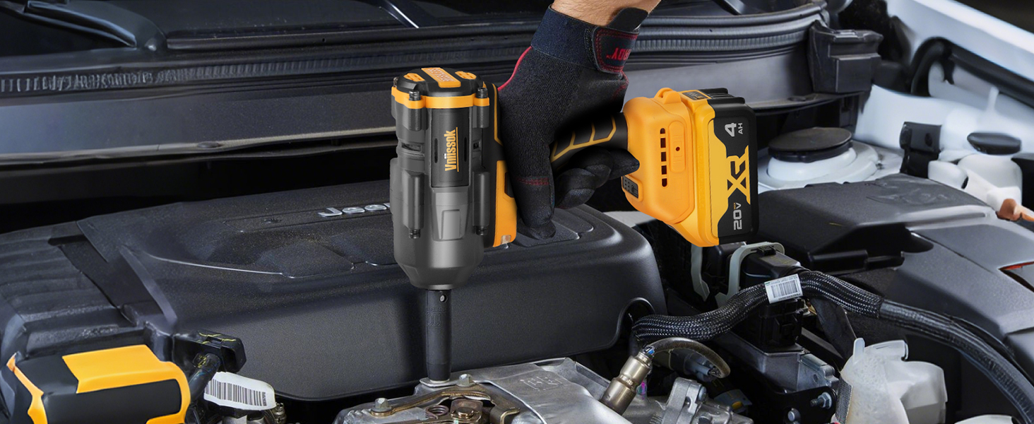 Cordless Impact Wrench 1/2” for Dewalt 20v Battery(No Battery) Electric Impact Gun Impact Driver