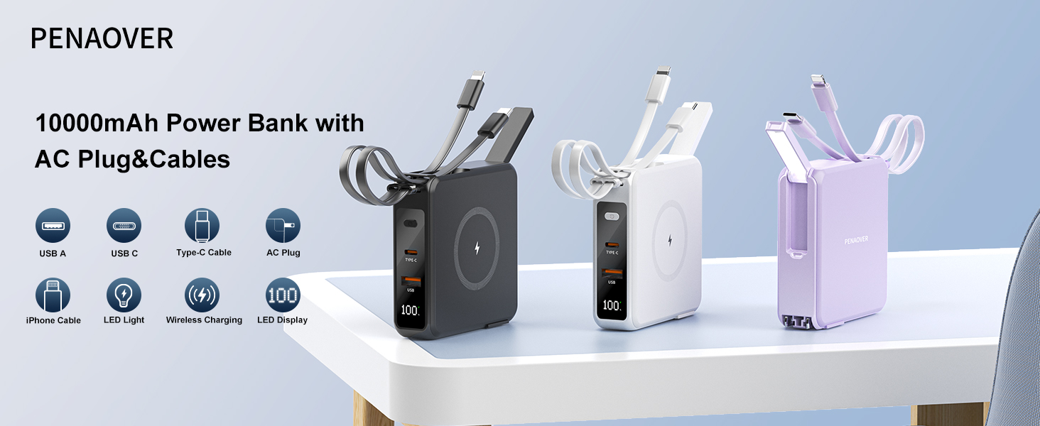 penaover 10000mah power bank
