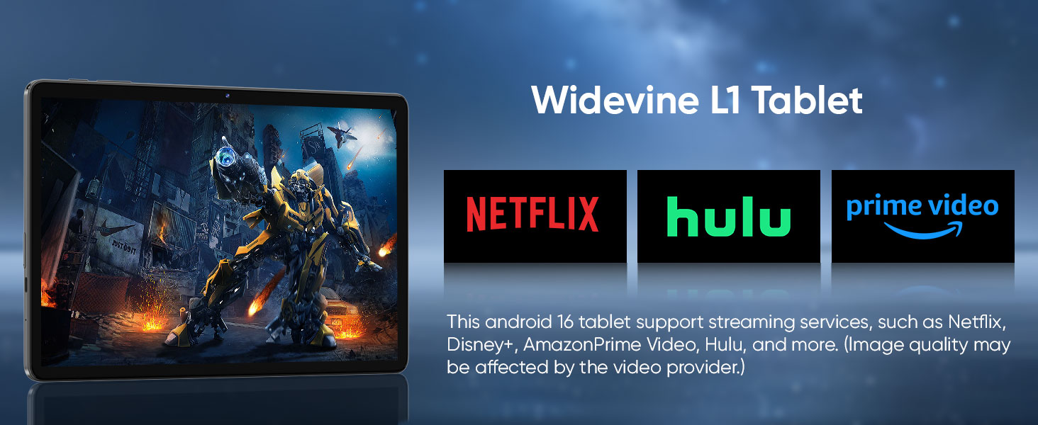 11 inch android tablets with widevine L1