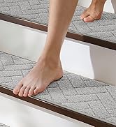 BEQHAUSE Edging Stair Treads for Wooden Steps 9" x 28", Non Slip Carpet Stair Treads Indoor Stair...