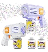 Panamalar 2 Packs Bubble Guns for Kids, Automatic Bubble Machine Gun 10000+ Bubbles/Min, 10 Holes...