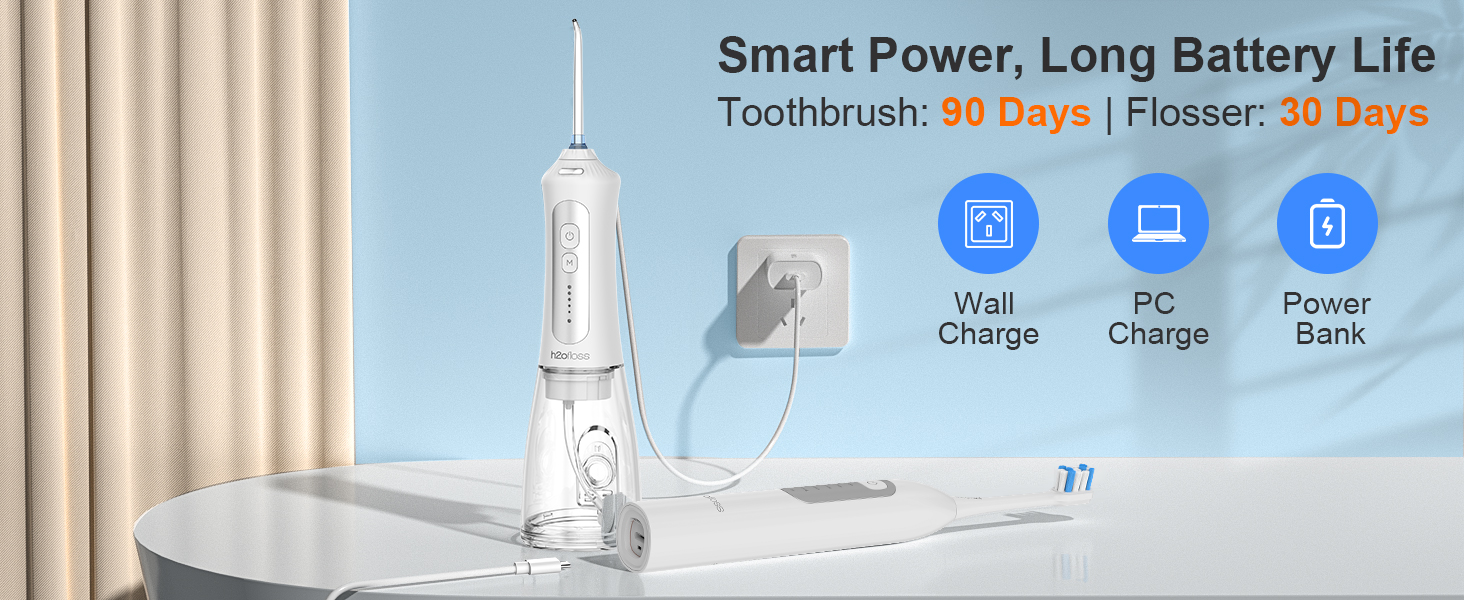 toothbrush and flosser combo