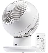 IRIS USA WOOZOO Desk Fan with Remote, Oscillating Table Air Circulator, 8 Speeds, 82ft Max Air Di...