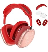 Silicone Airpods Max Case Cover, Apple Airpods Max Accessories, Transparent Sparkle Case Cover Re...