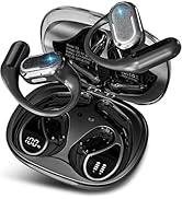 TRAUSI Bluetooth 5.4 Headphones with LED Display, Open Ear Earbuds, ENC Noise Cancelling, IPX5 Wa...