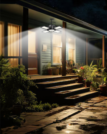4 leaf solar shed light