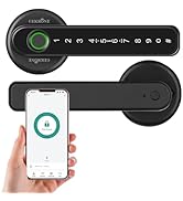 GEKRONE Fingerprint Smart Lever Lock TUYA APP Control Keyless Entry Bluetooth Touchscreen Indoor ...