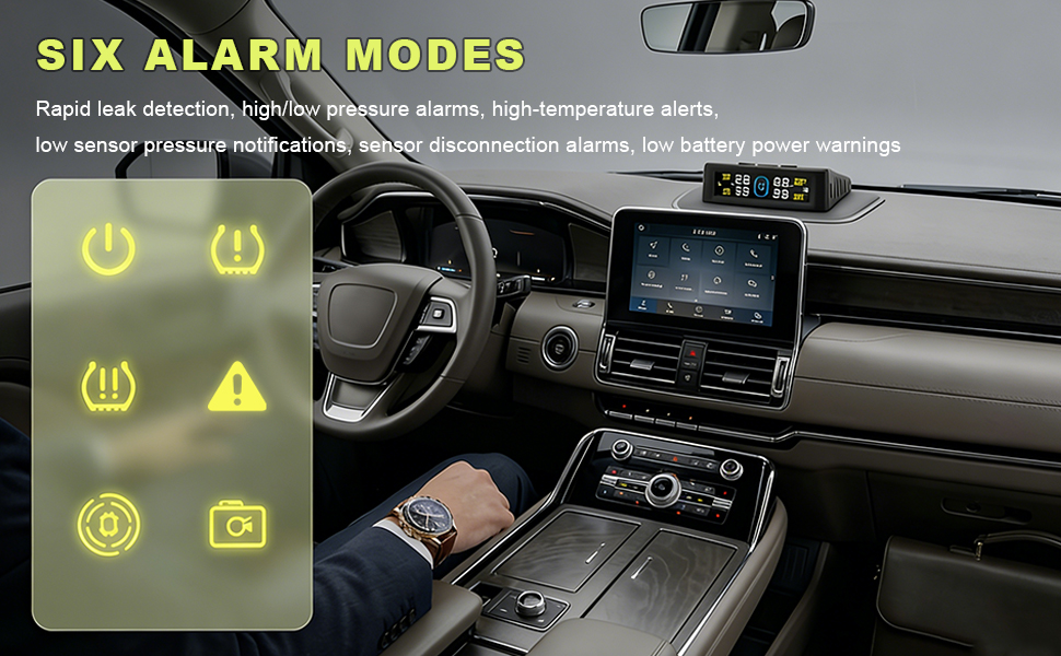 The warning mode is clearly visible at a glance.