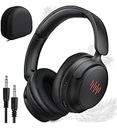 ANC Wireless Headphones with Case, Active Noise Canceling Over Ear Bluetooth Headset with Mic, De...